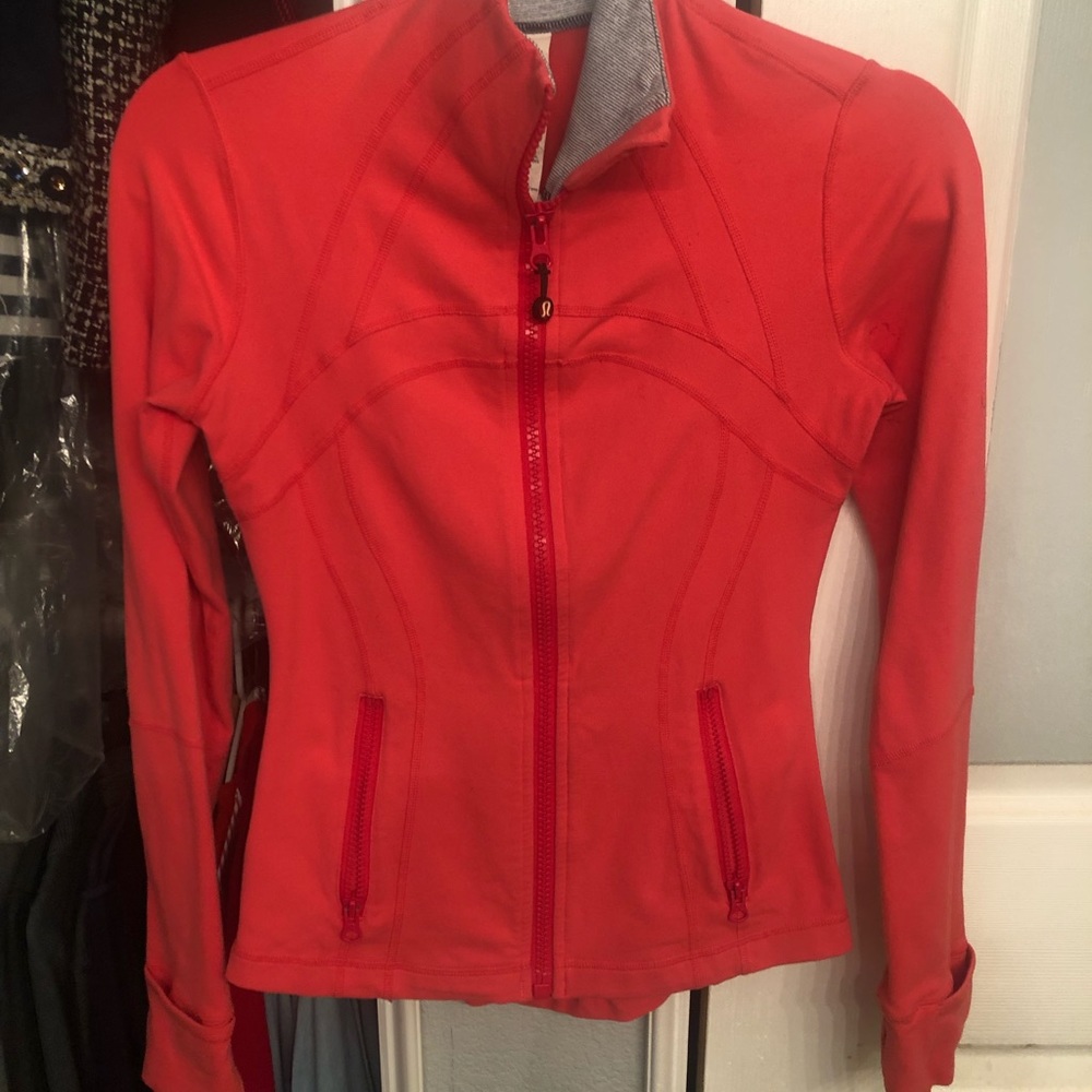 Lululemon define jacket coral pink good condition size 4